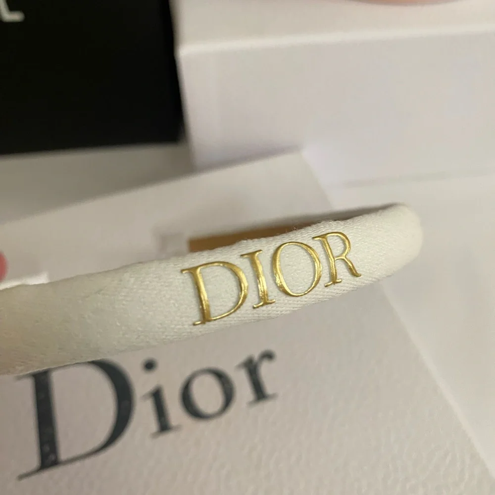 DIOR Ribbon White Logo Headband - Picture 5 of 6